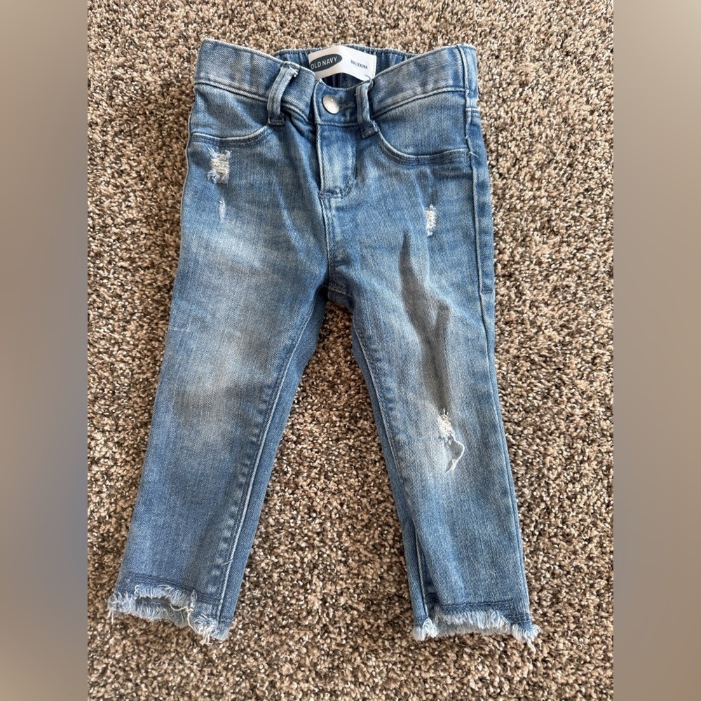 Old Navy Ballerina Light Blue Denim Jeans Size 18-24 Months